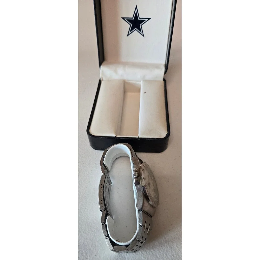 Dallas Cowboys Game Time Watch Mens Silver Stainless Steel Quartz F3137371/GT